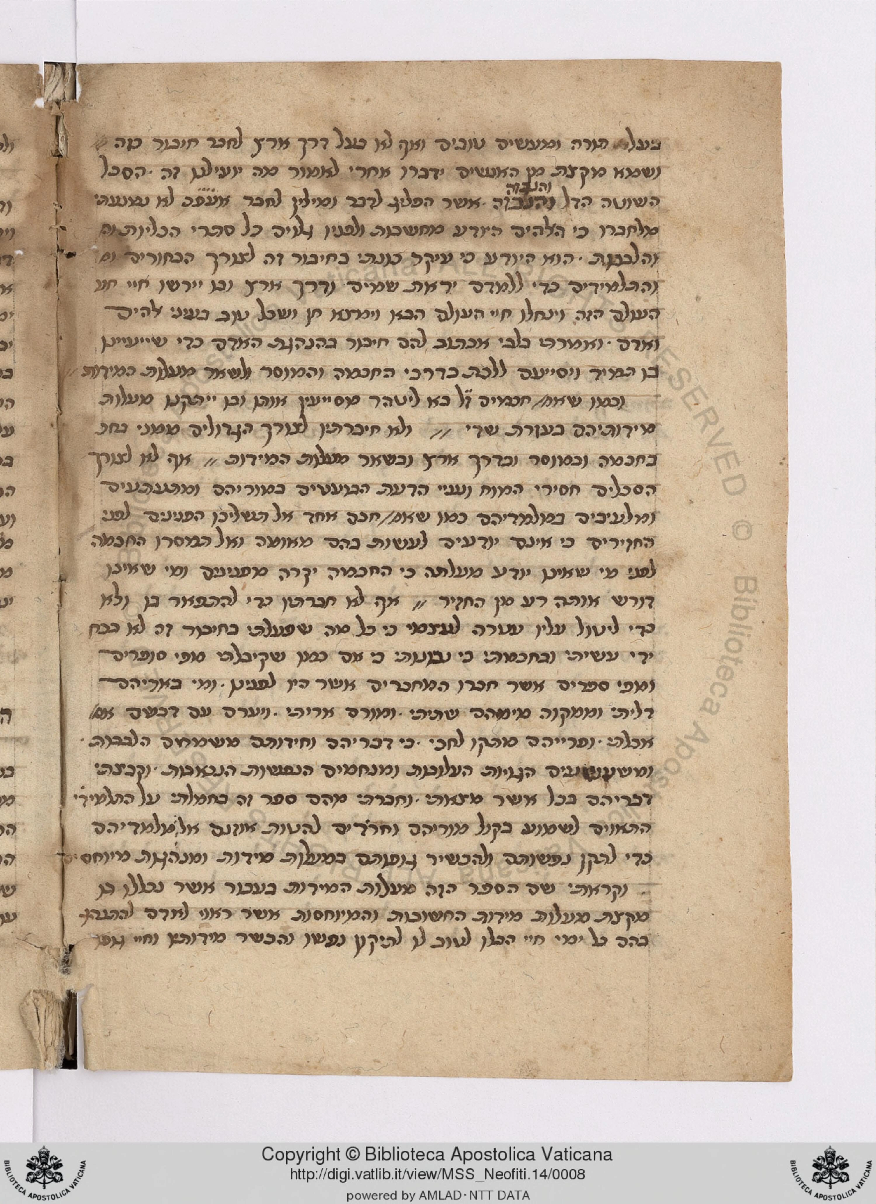 Image of item, e.g. a manuscript page