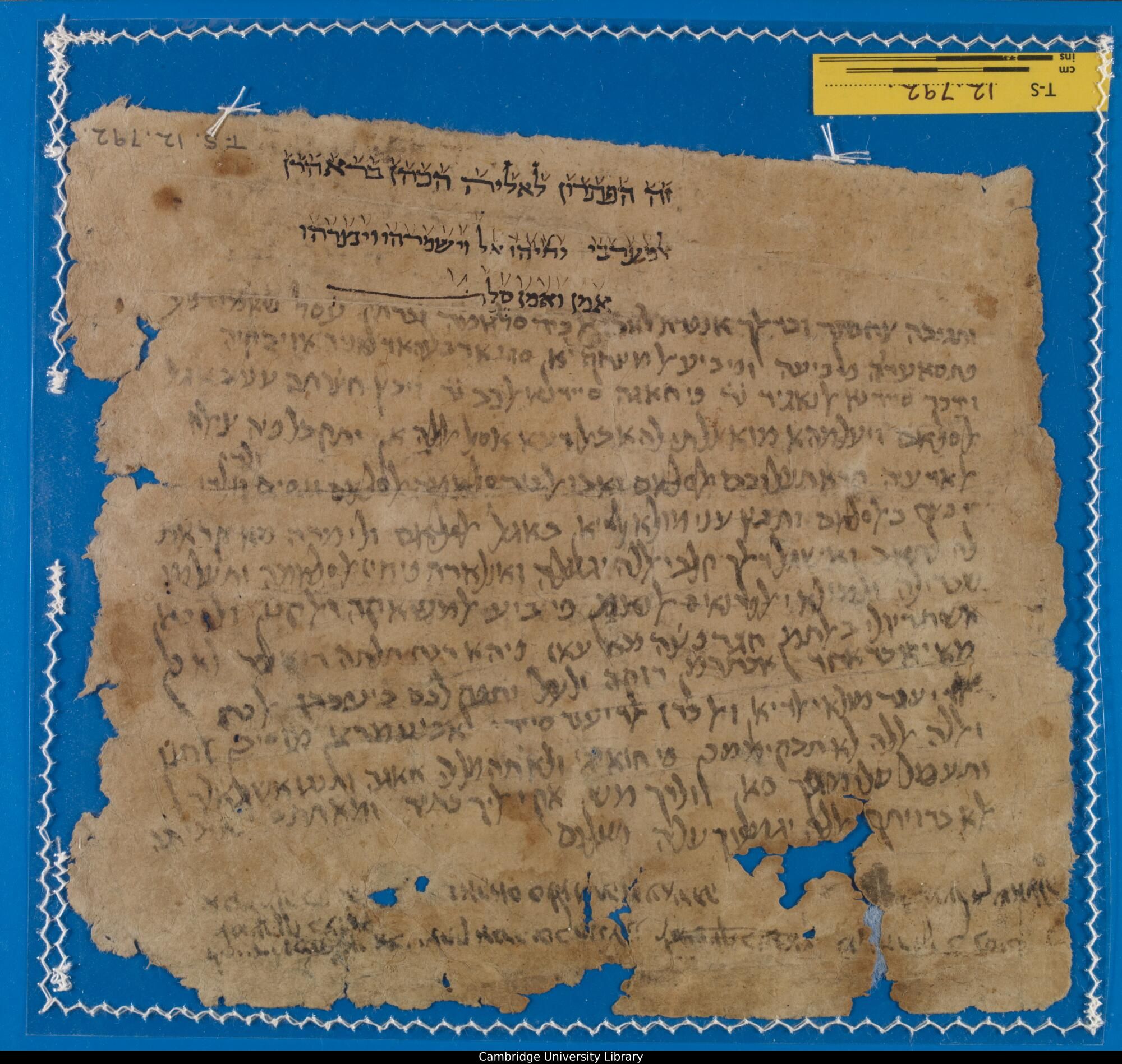 Image of item, e.g. a manuscript page
