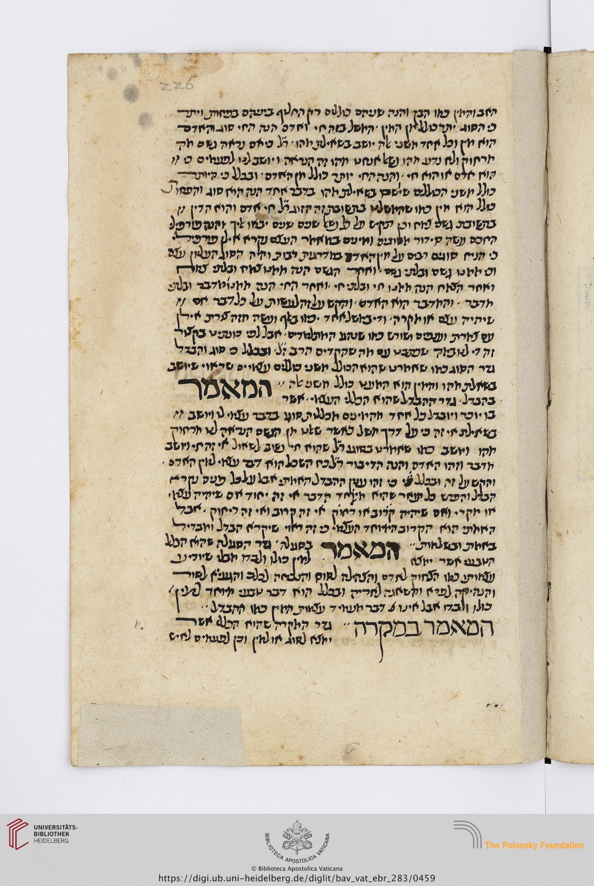Image of item, e.g. a manuscript page