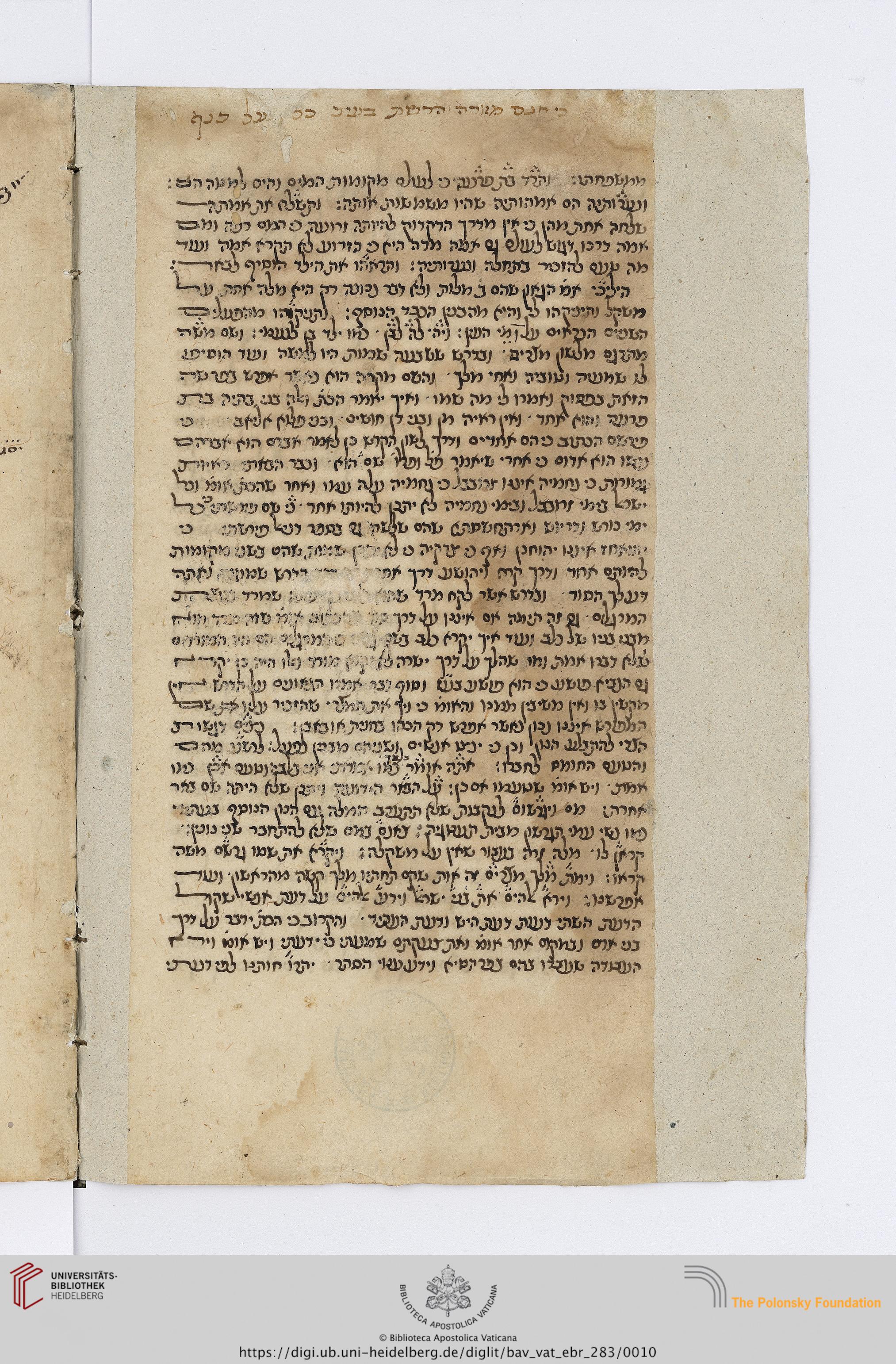 Image of item, e.g. a manuscript page