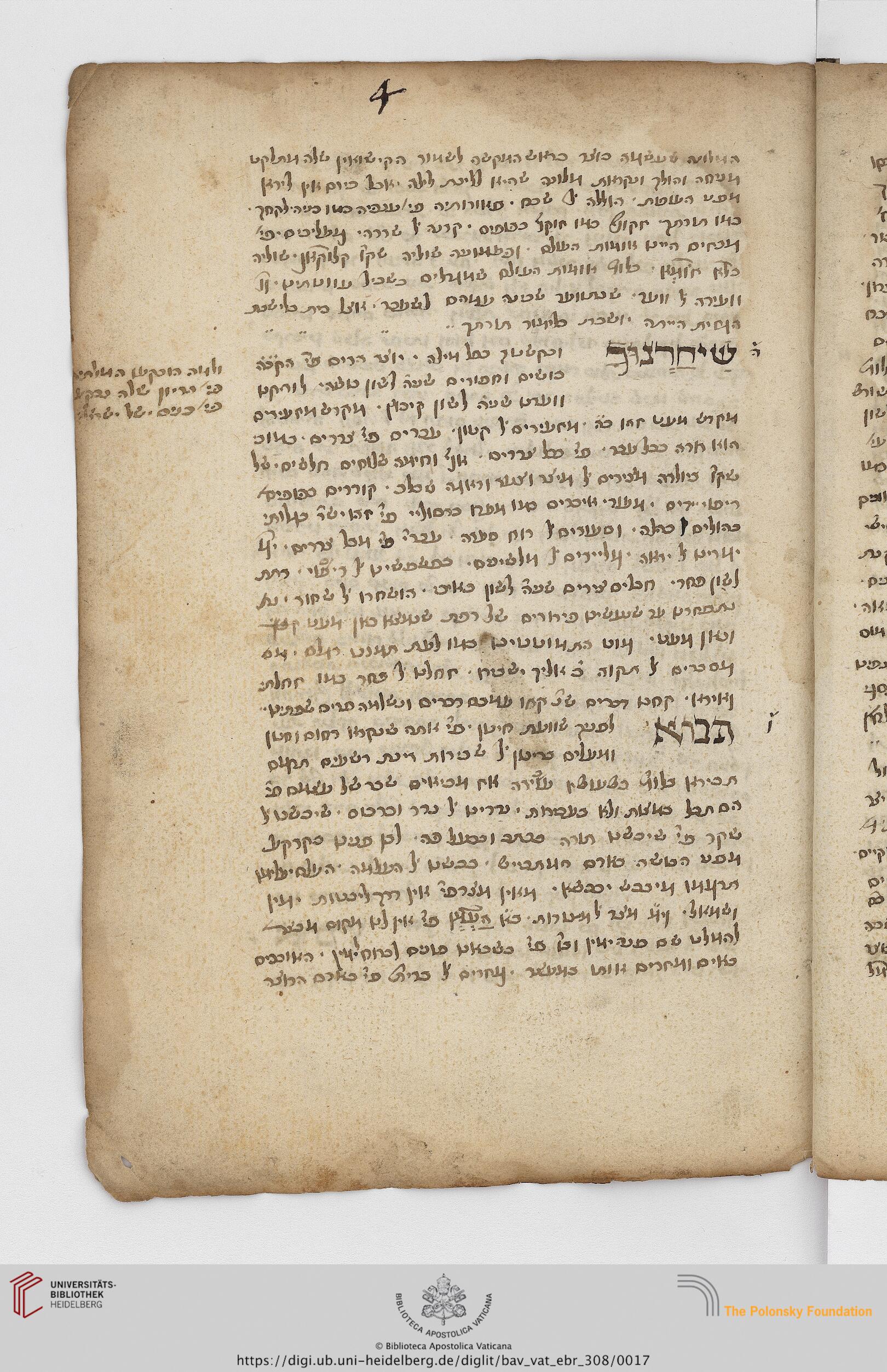 Image of item, e.g. a manuscript page